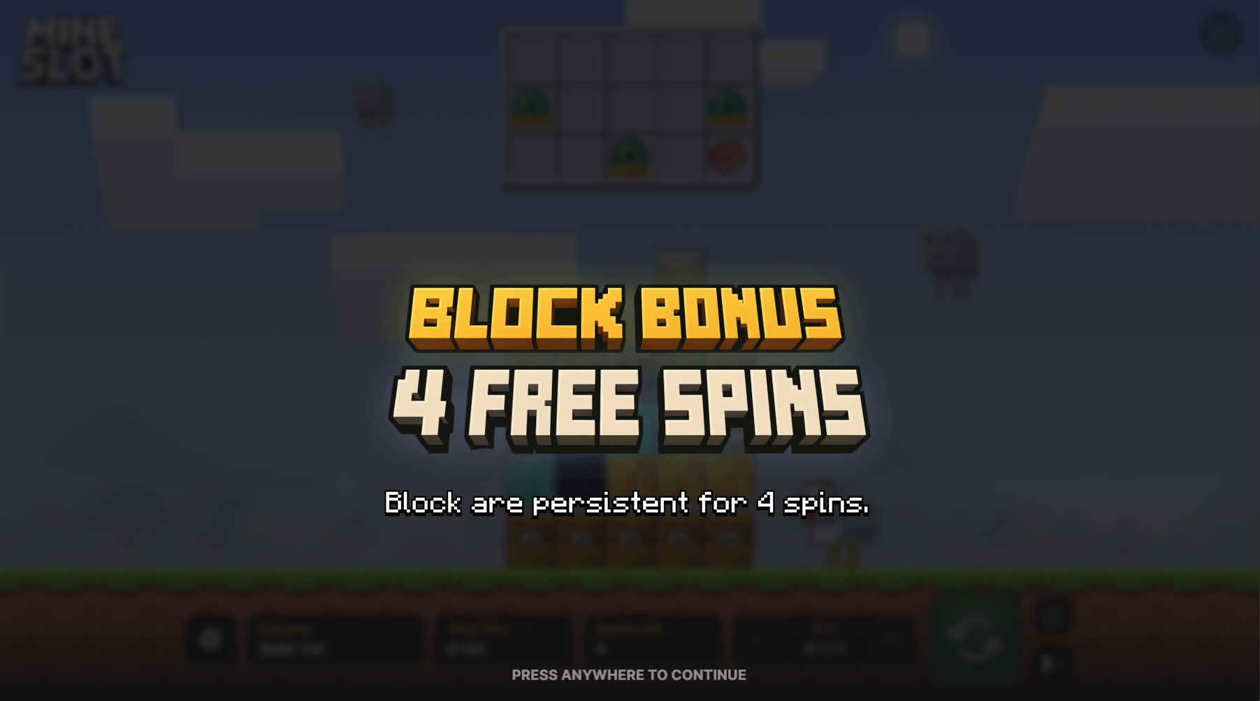 Покупка бонуса в Mine Slot